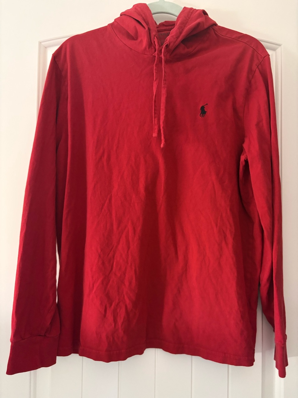 Polo by Ralph Lauren Red Crewneck Hoodie with Embroidered Pony